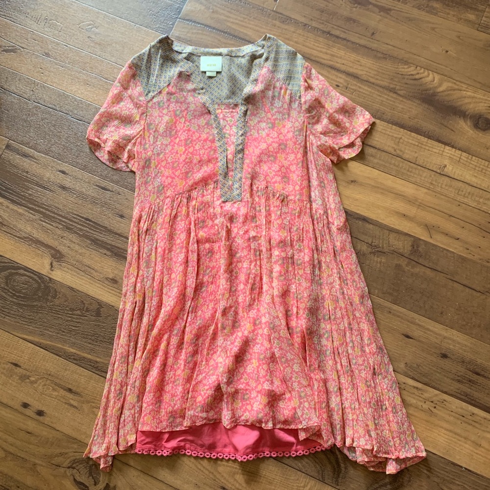 Patterned Anthropologie dress